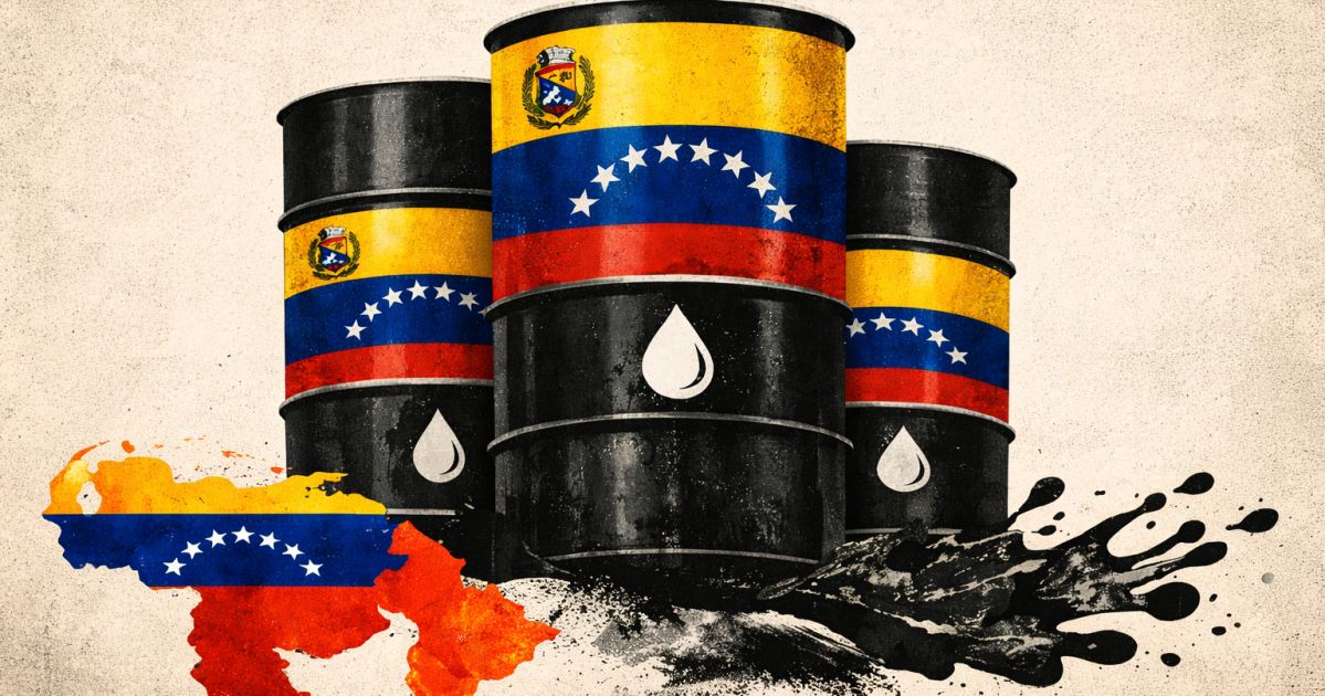 Planta petrolífera na Venezuela com instalações e torres de extração