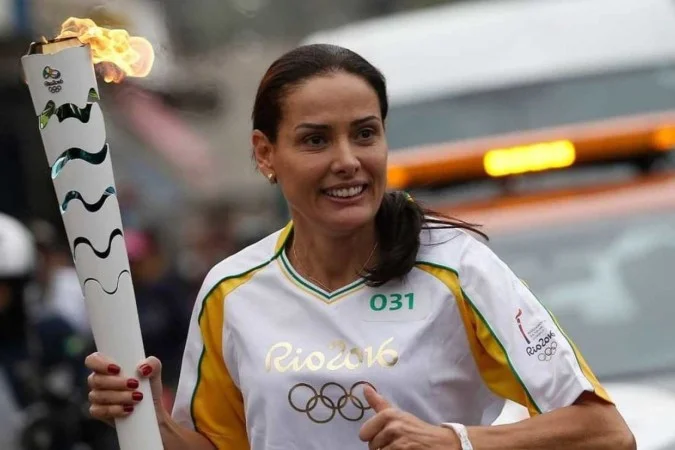 Adriana Samuel em ação nas areias