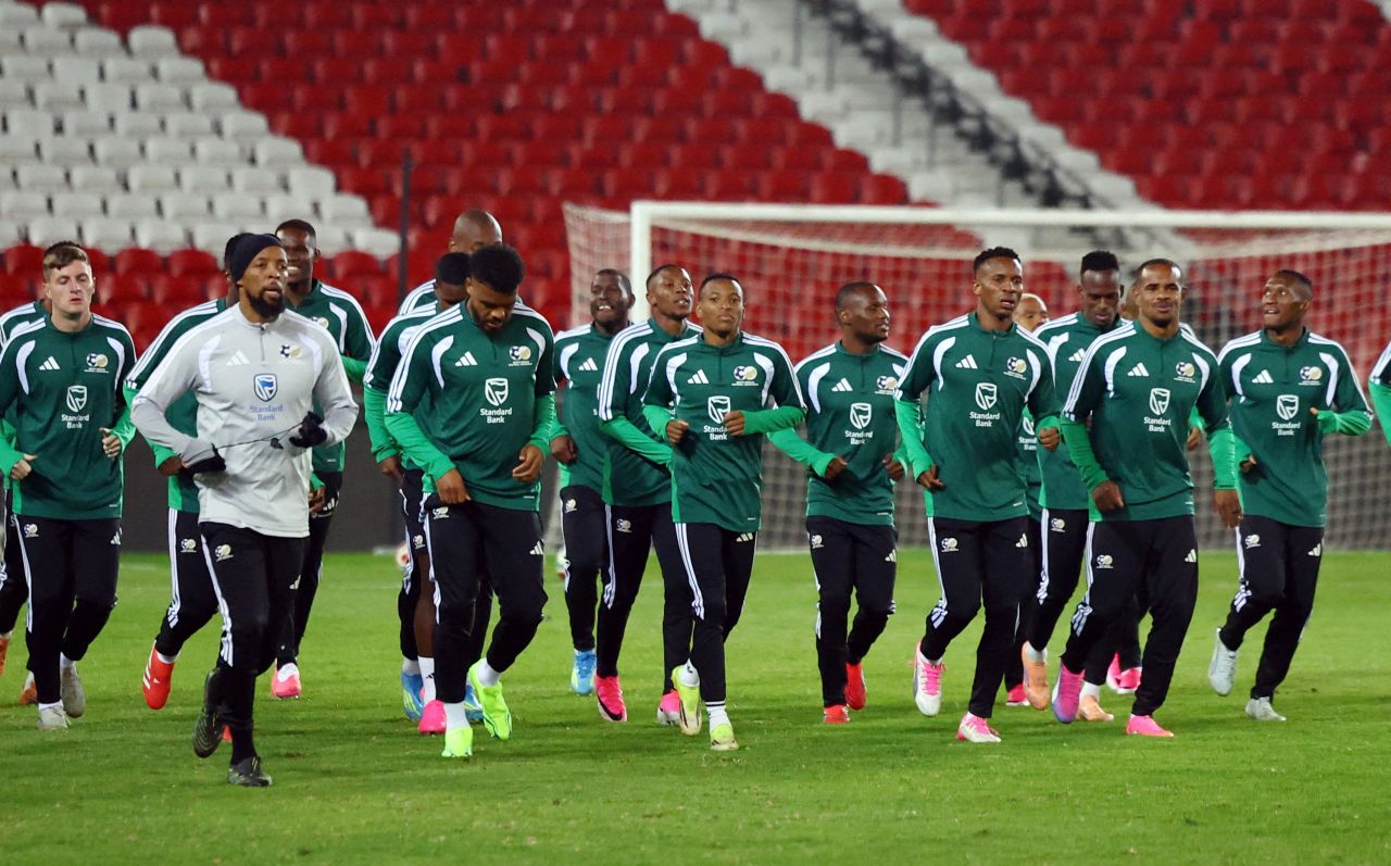 Treino da seleção da África do Sul em Soweto