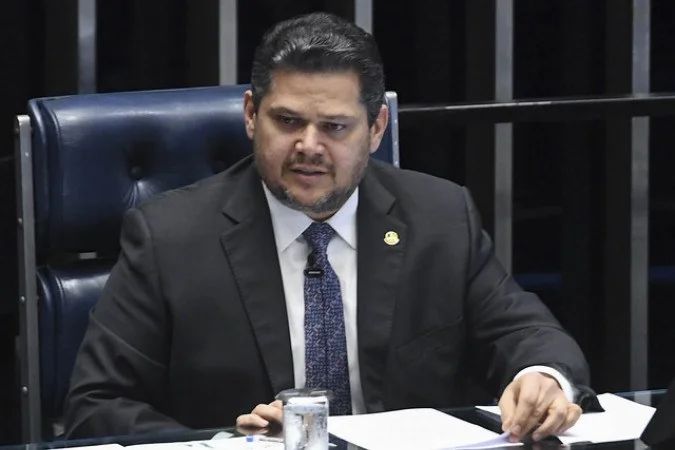 Davi Alcolumbre no plenário do Senado