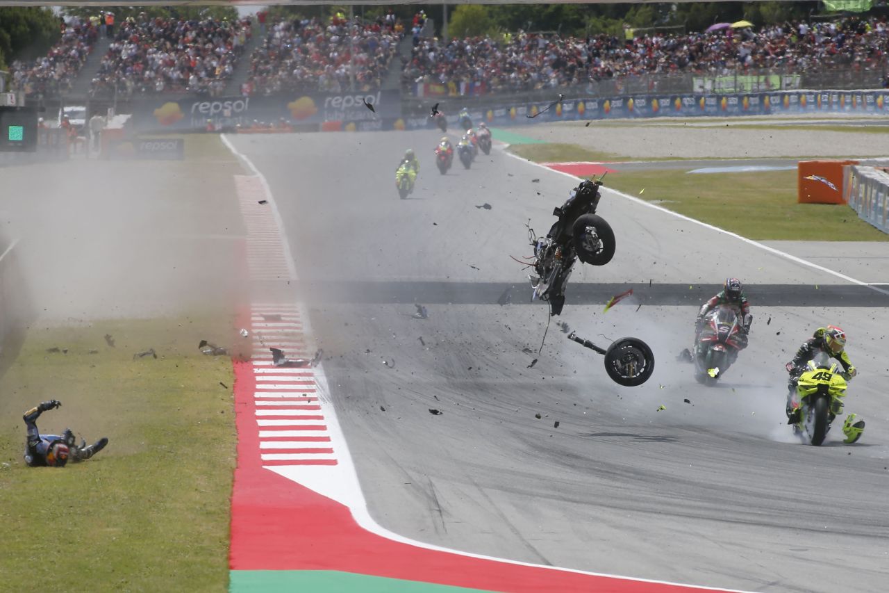 Álex Márquez após queda no GP da Catalunha