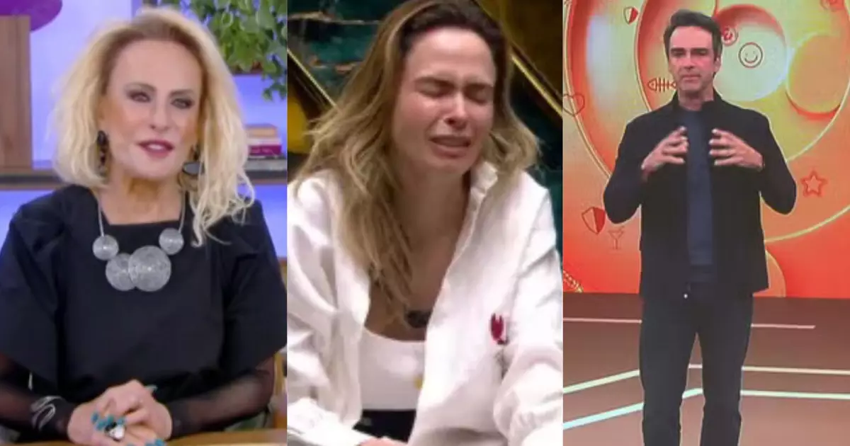 Ana Maria Braga emocionada no estúdio do Mais Você