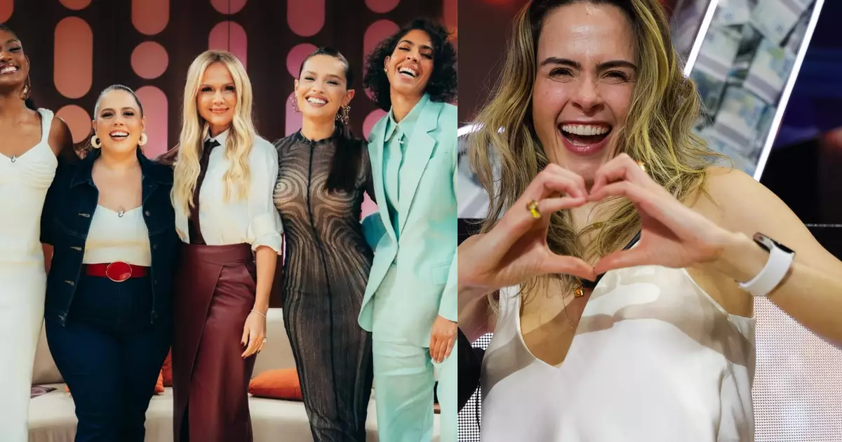 Ana Paula Renault em estúdio de televisão