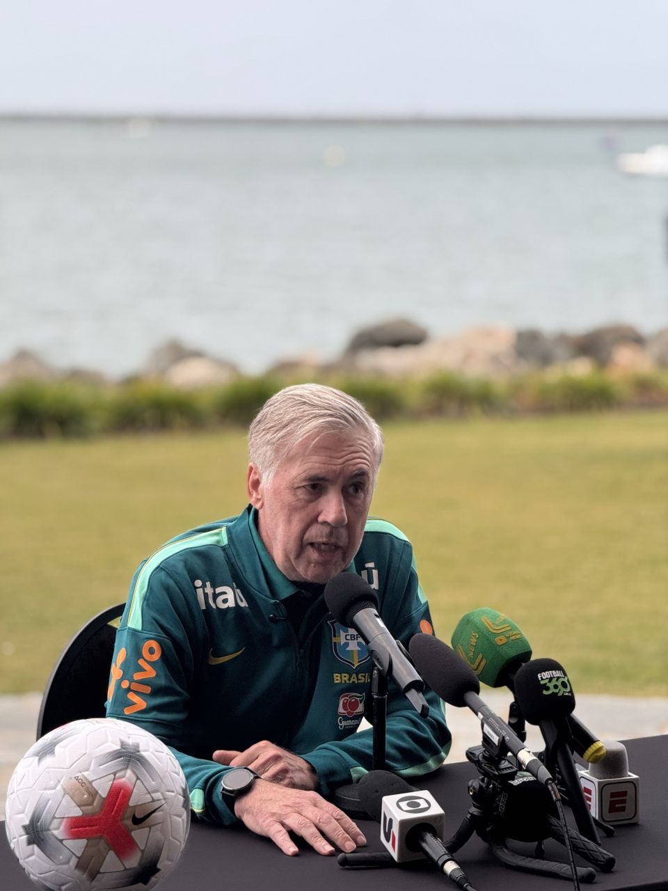 Carlo Ancelotti em coletiva na Austrália
