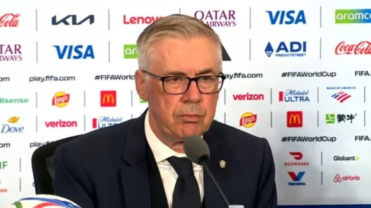 Carlo Ancelotti em postagem nas redes sociais