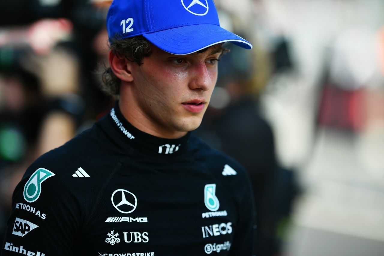 Kimi Antonelli no pódio do GP da Áustria