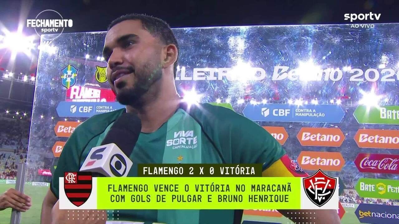 Lucas Arcanjo após jogo Flamengo x Vitória