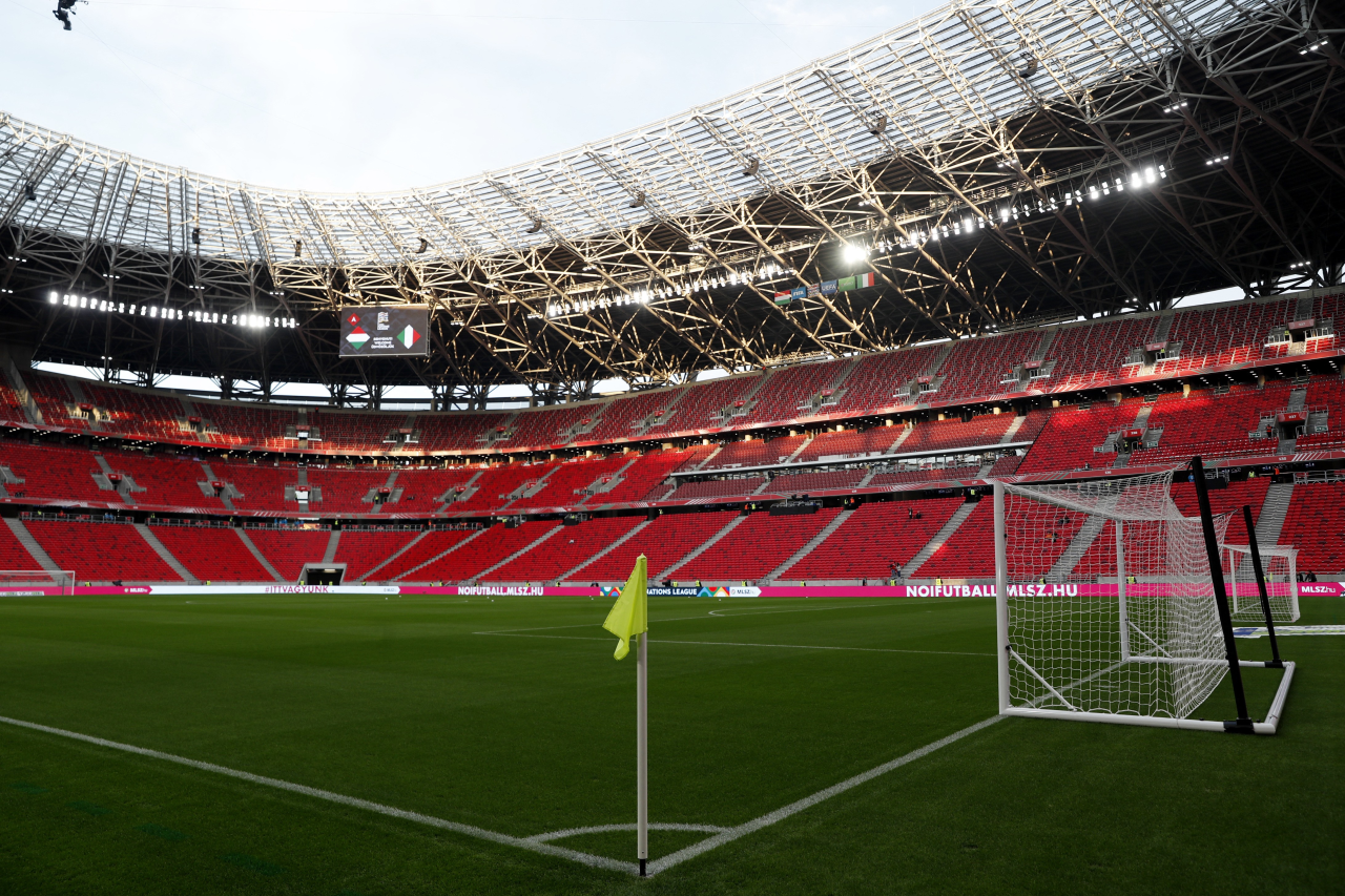 Puskas Arena em Budapeste, sede da final da Champions League 2025/26