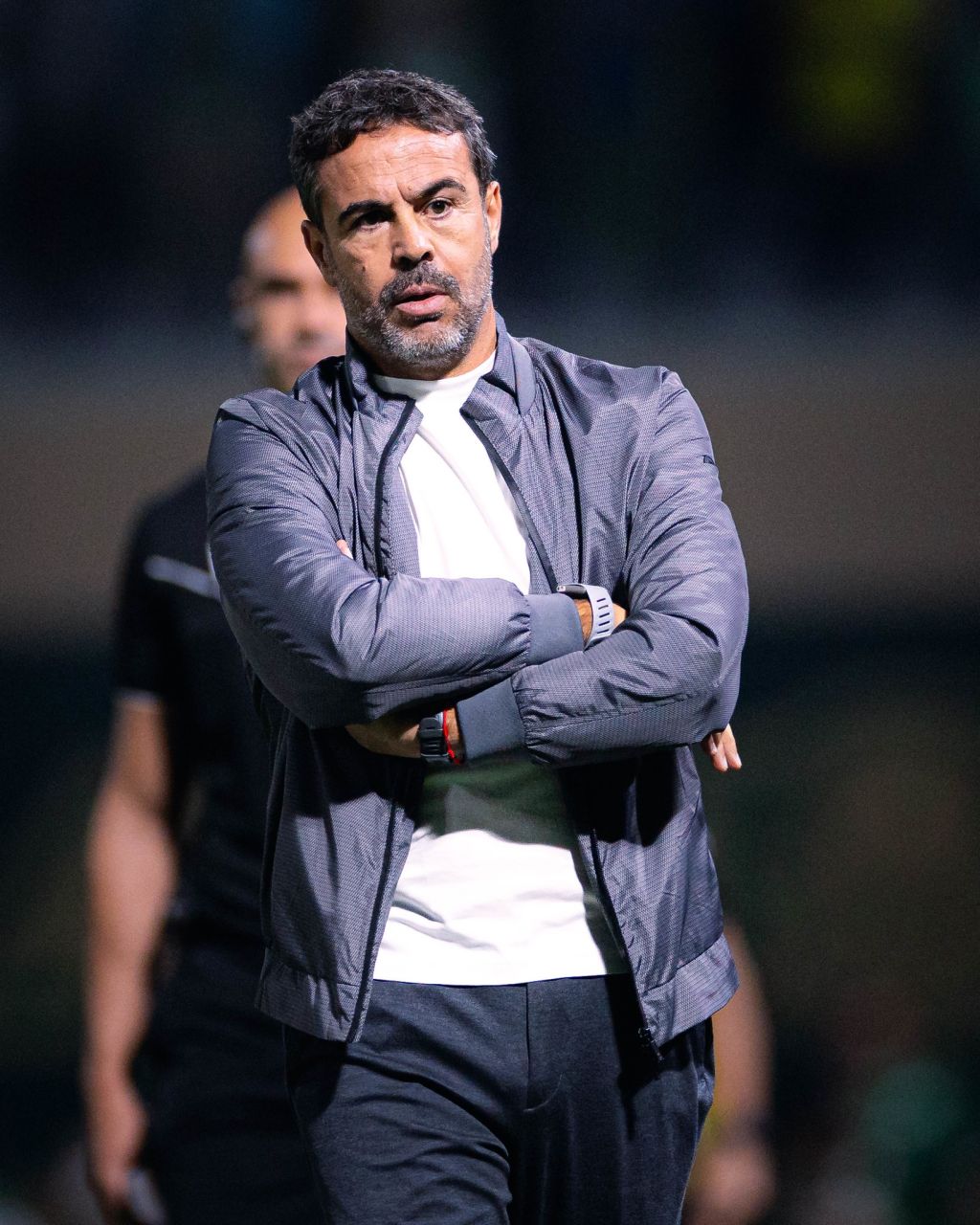 Artur Jorge em campo durante Palmeiras x Cruzeiro