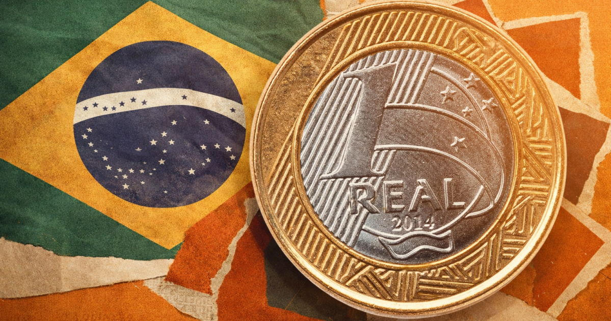 Mapa do Brasil com barras de crescimento por região