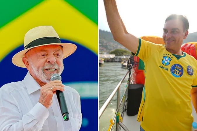 Tela com resultados de pesquisa eleitoral