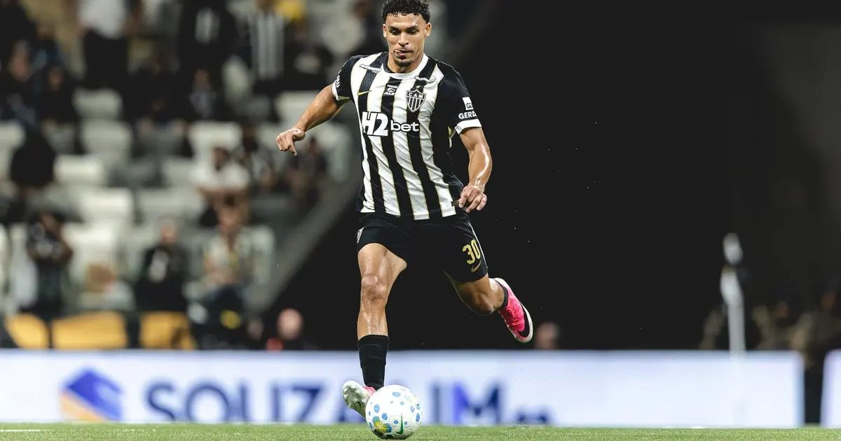 Jogadores do Atletico em campo durante empate com o Juventude na Arena MRV