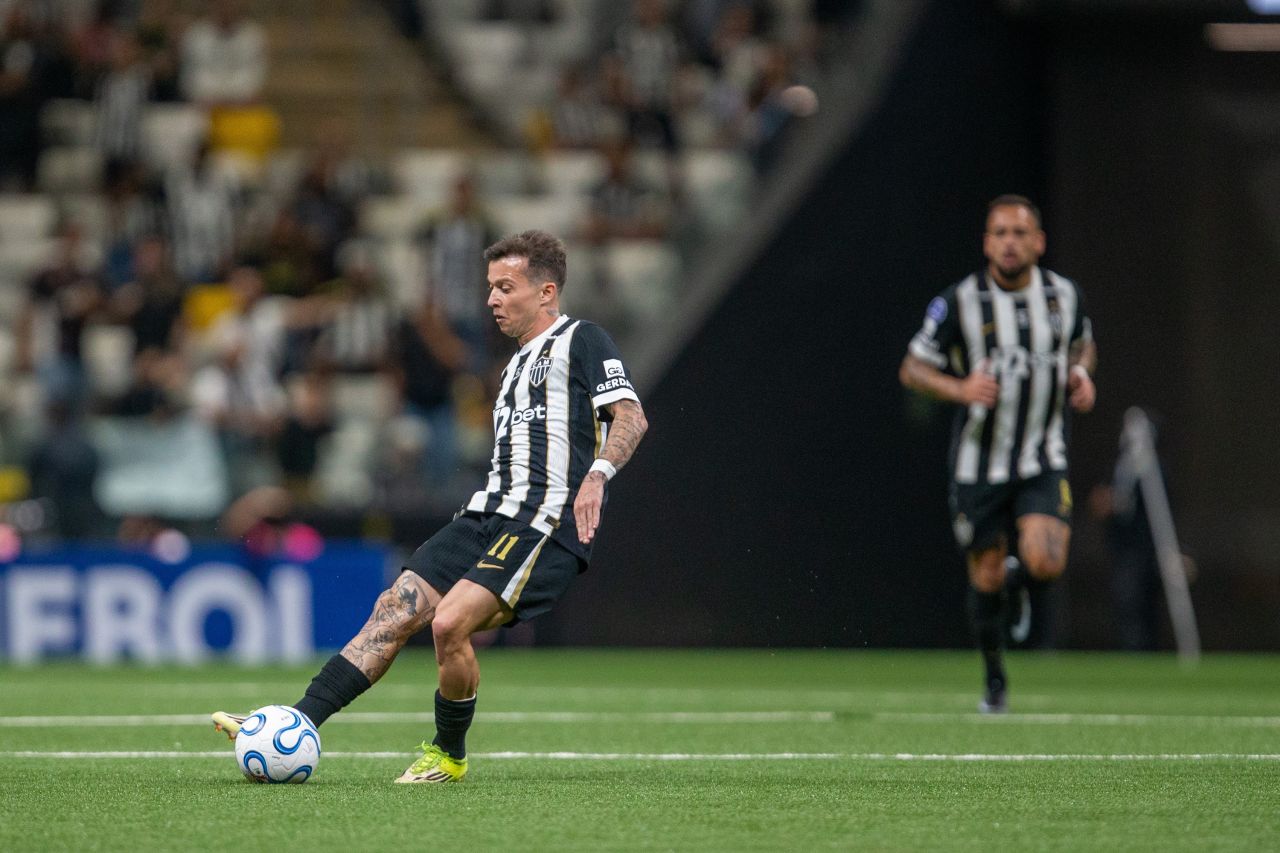 Jogadores do Atlético-MG comemoram na Arena MRV