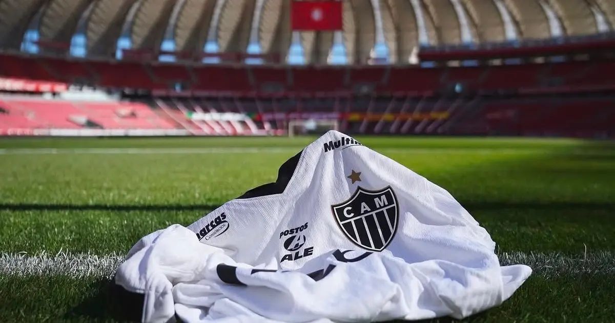 Jogadores do Atlético-MG reunidos antes da partida