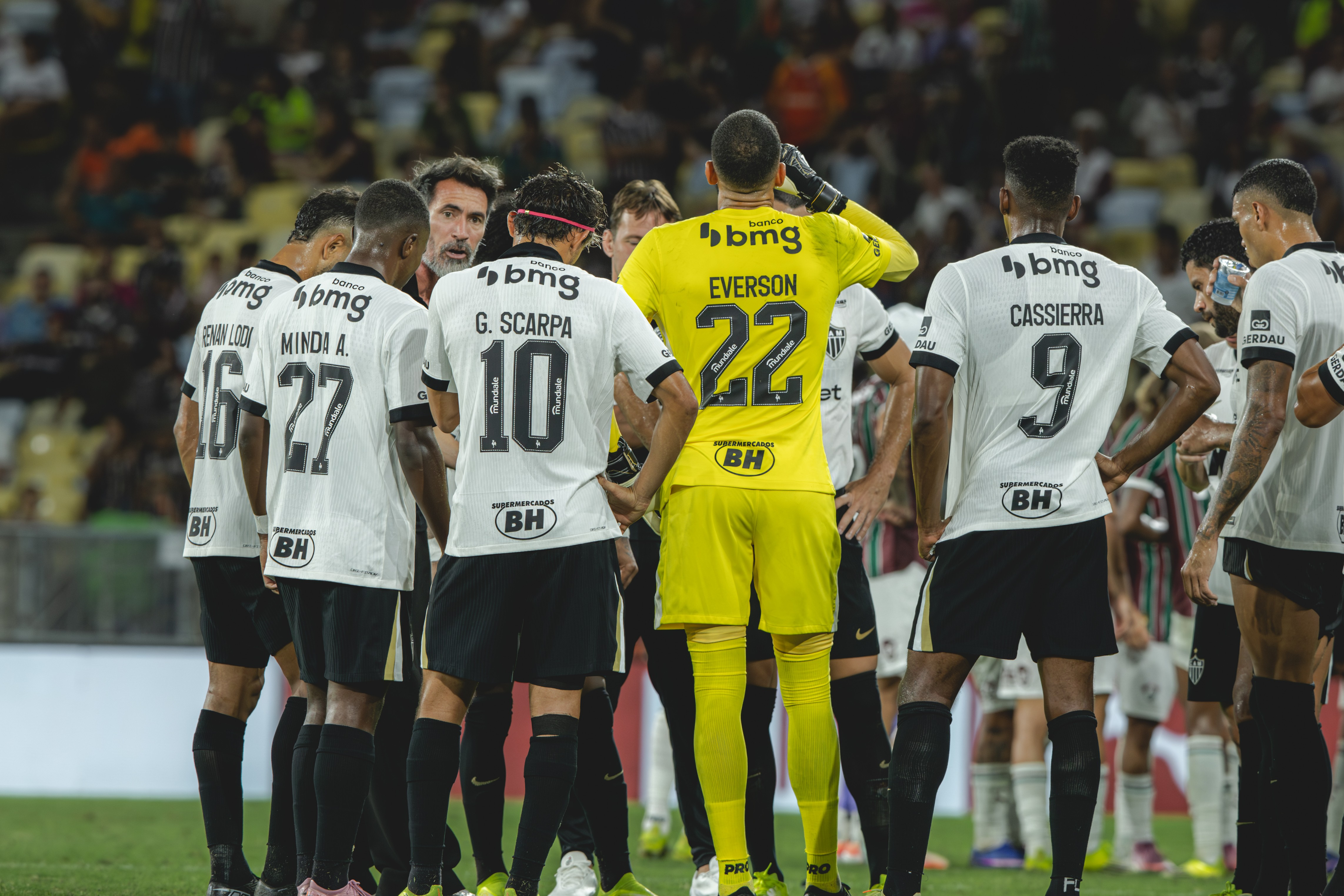 Jogadores do Atlético-MG durante partida
