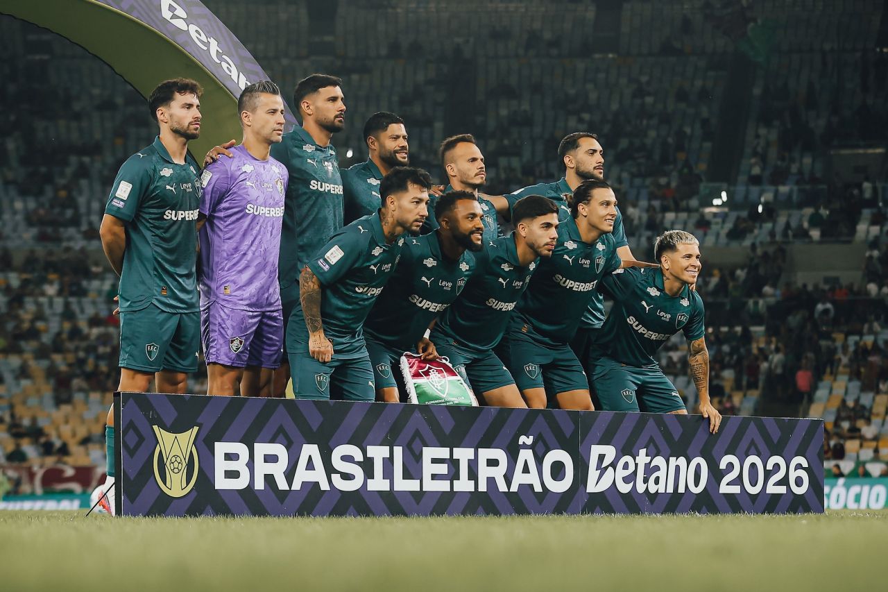 Fluminense em campo contra o Bahia