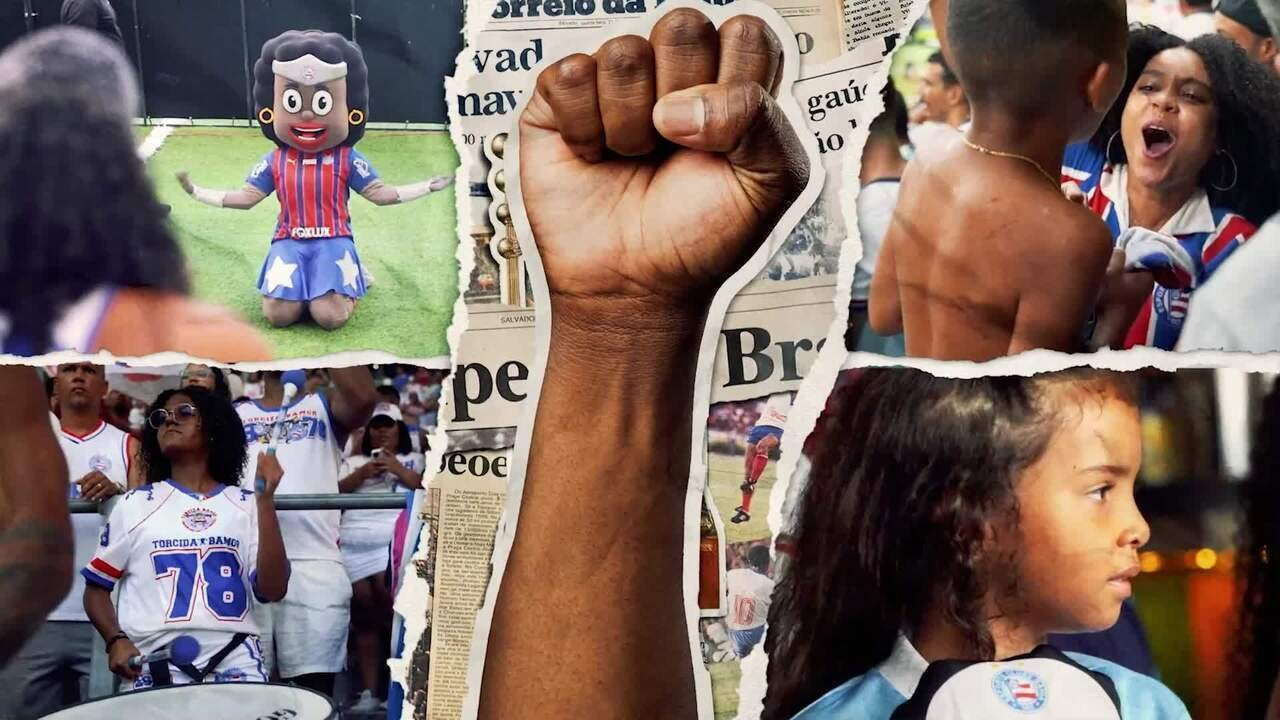 Capitão do Bahia com braçadeira em homenagem a povos indígenas