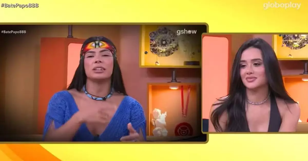 Jordana reage durante Bate-Papo BBB