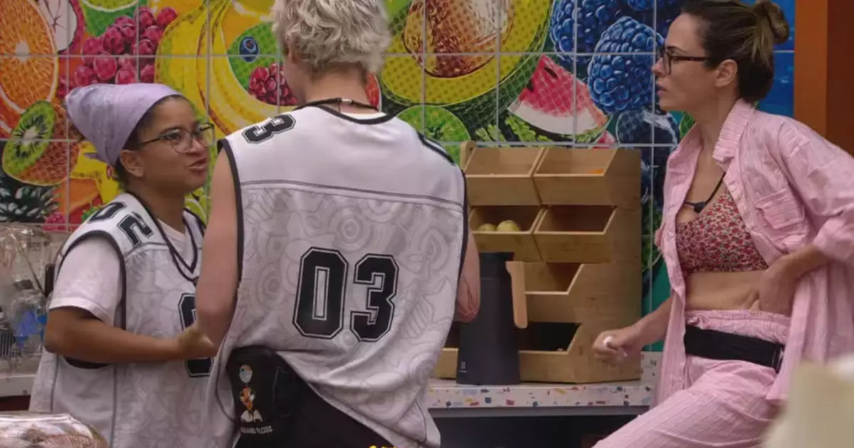 Juliano Floss e Milena durante prova do BBB 26