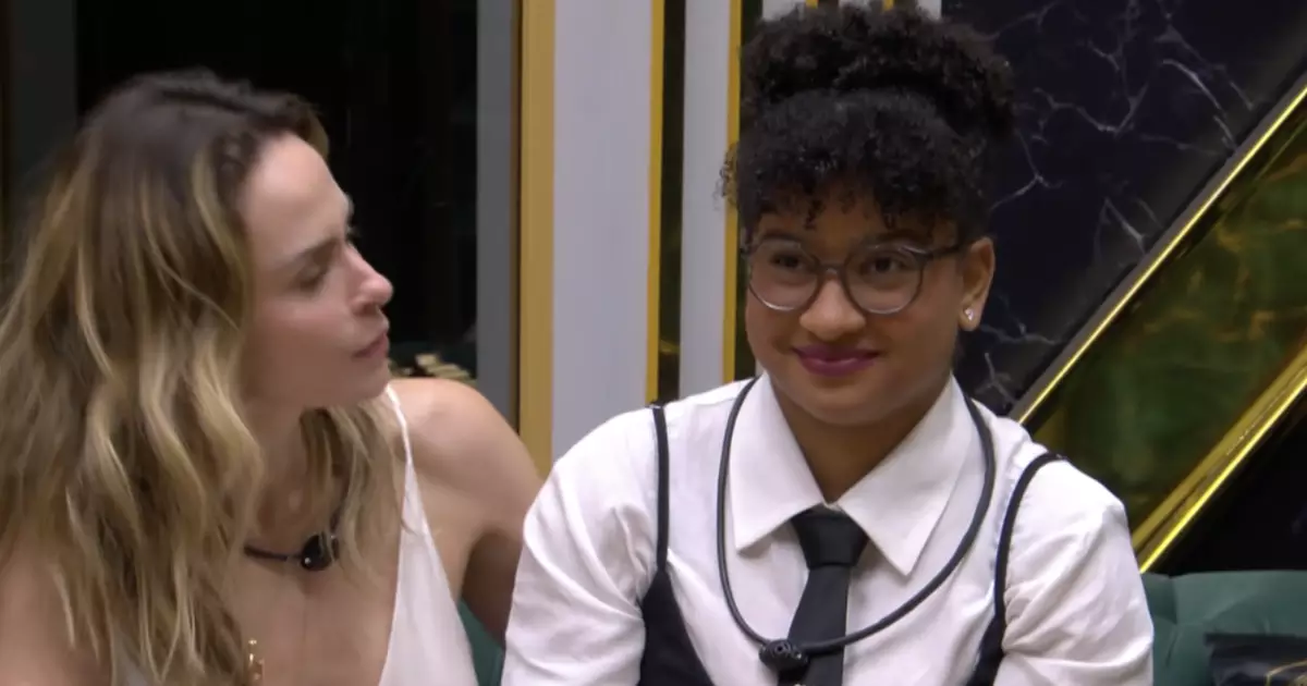 Tia Milena no palco do BBB 26