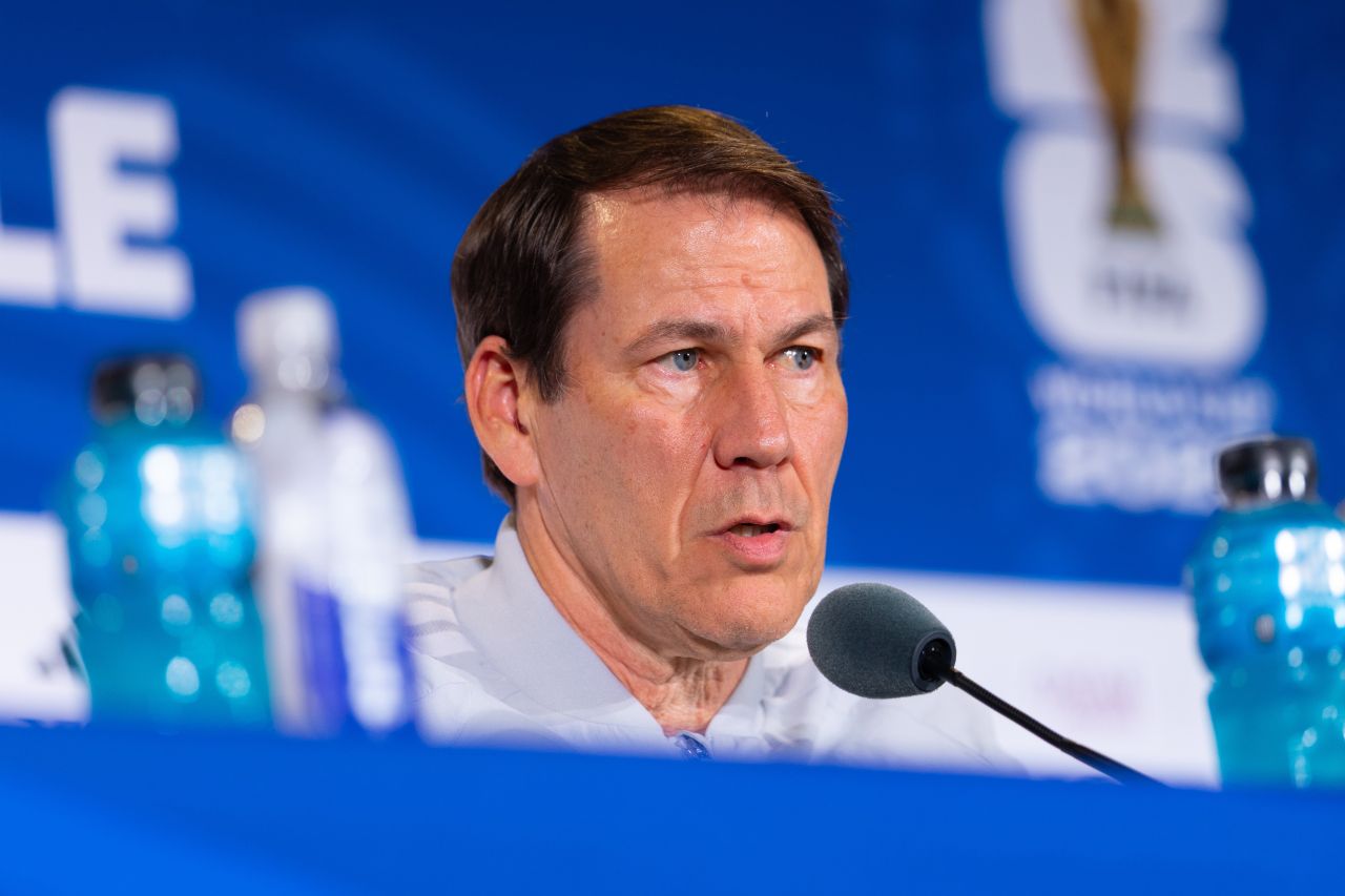 Rudi Garcia durante coletiva sobre Bélgica x Senegal