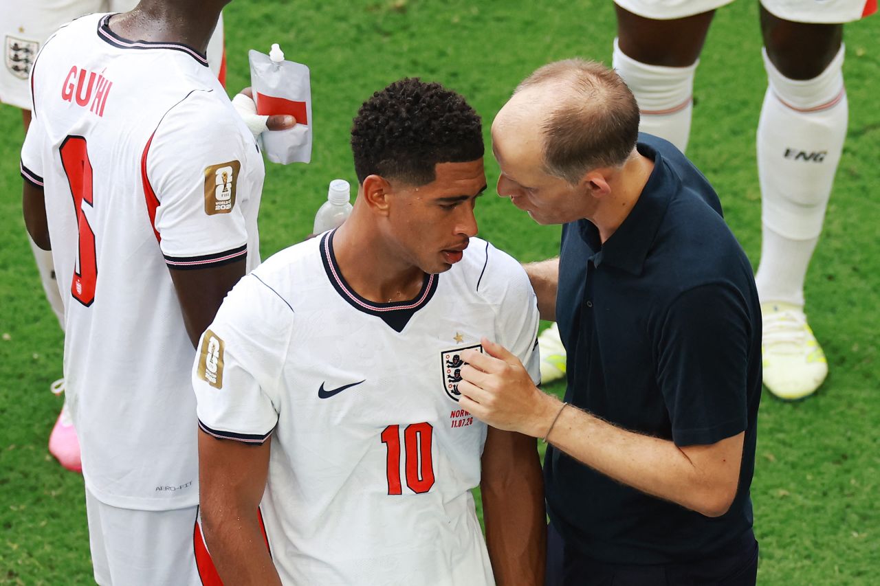 Jude Bellingham em campo pela seleção inglesa
