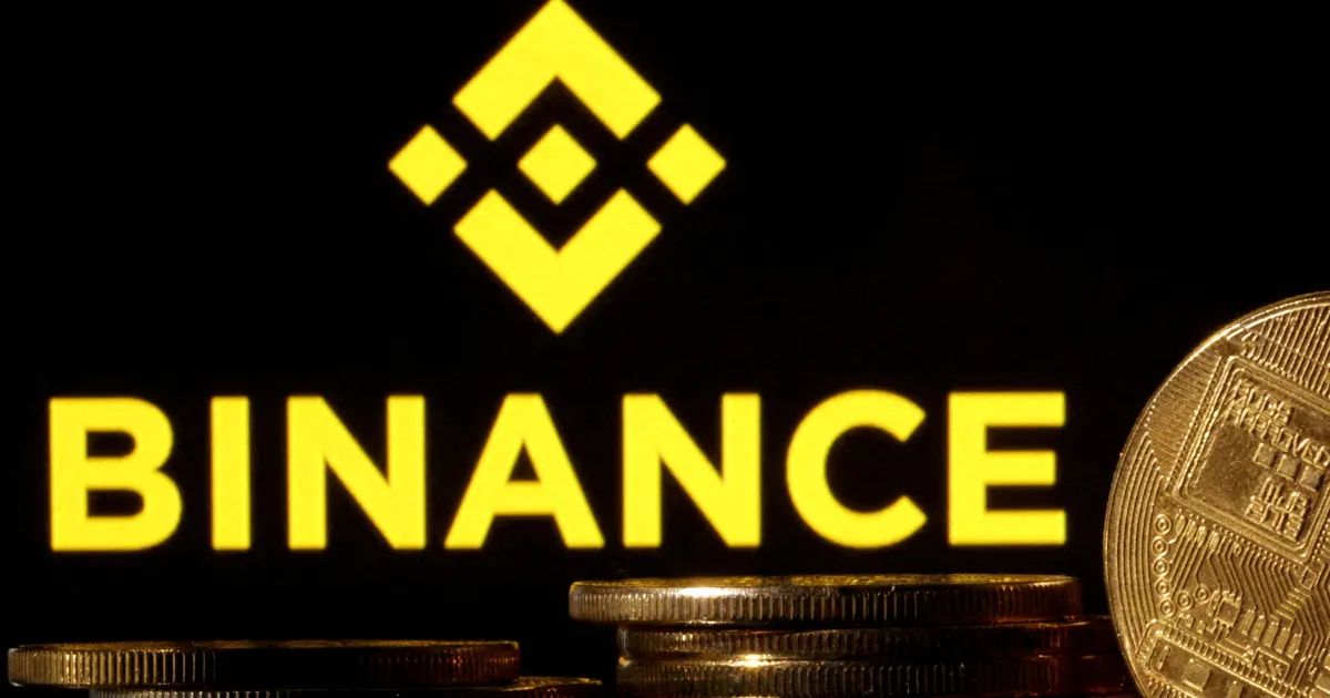 Logotipo da Binance sobre fundo escuro