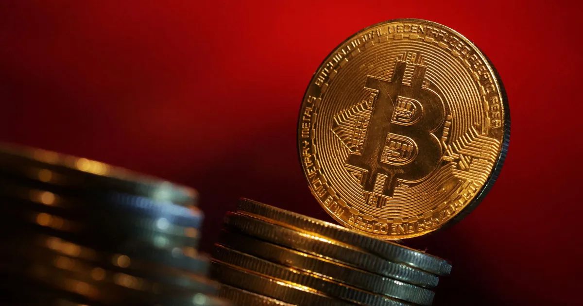 Gráfico do preço do bitcoin em tendência de queda