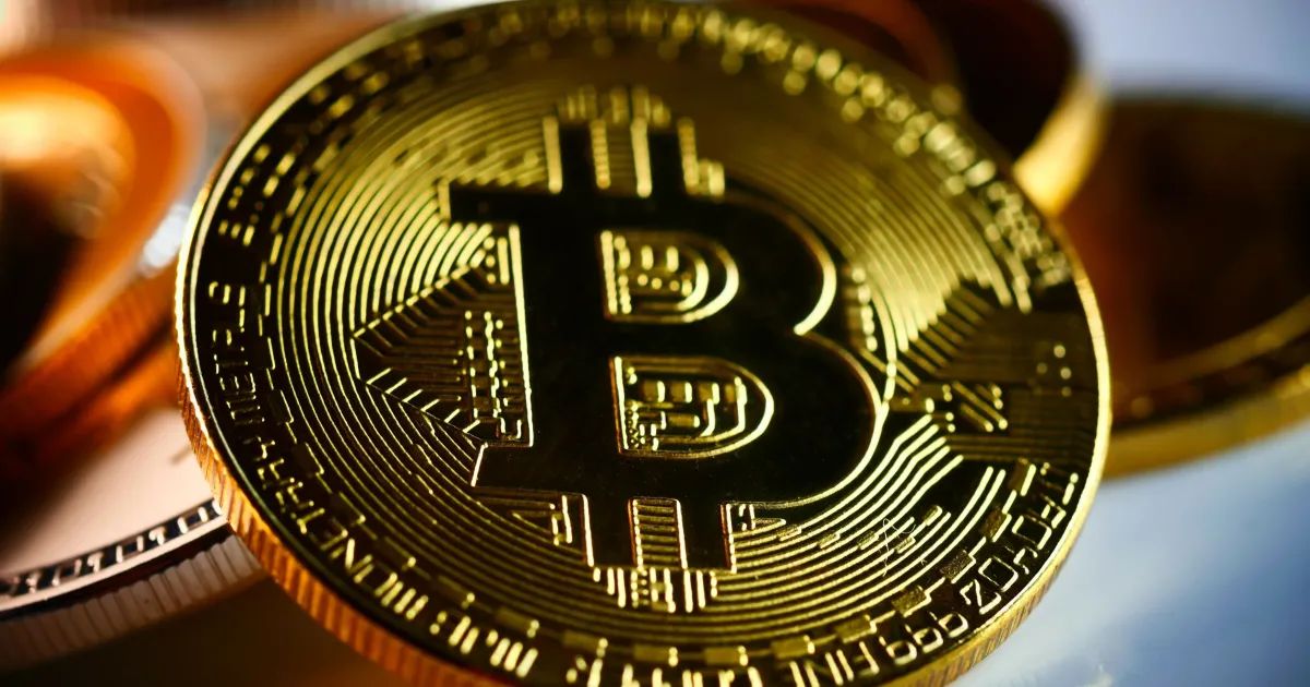 Gráfico do preço do Bitcoin em queda