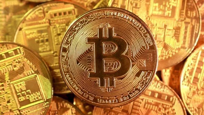 Gráfico do preço do bitcoin em alta com cotações em dólares