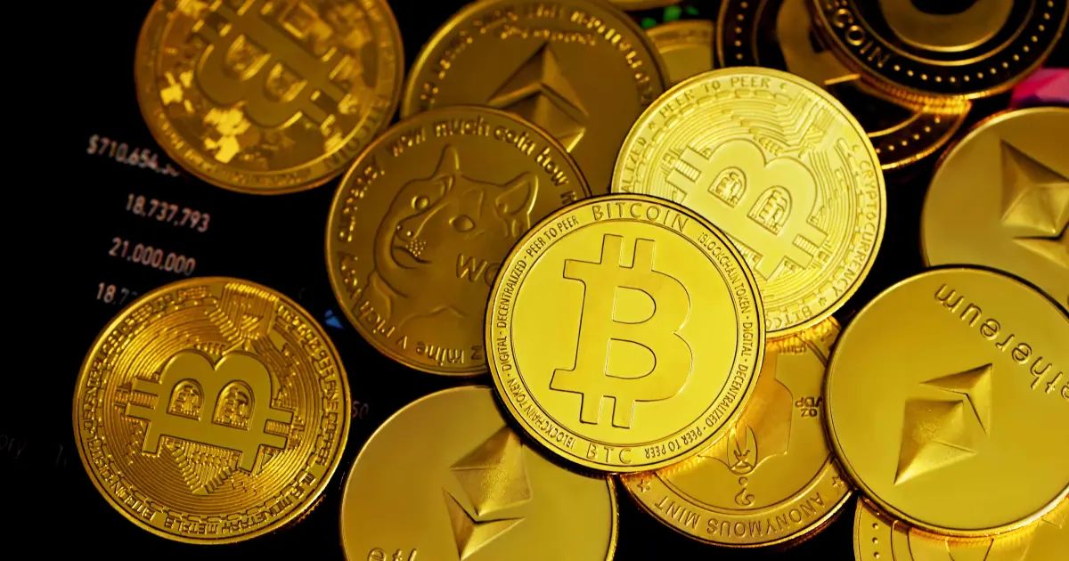 Tela com gráfico do preço do bitcoin