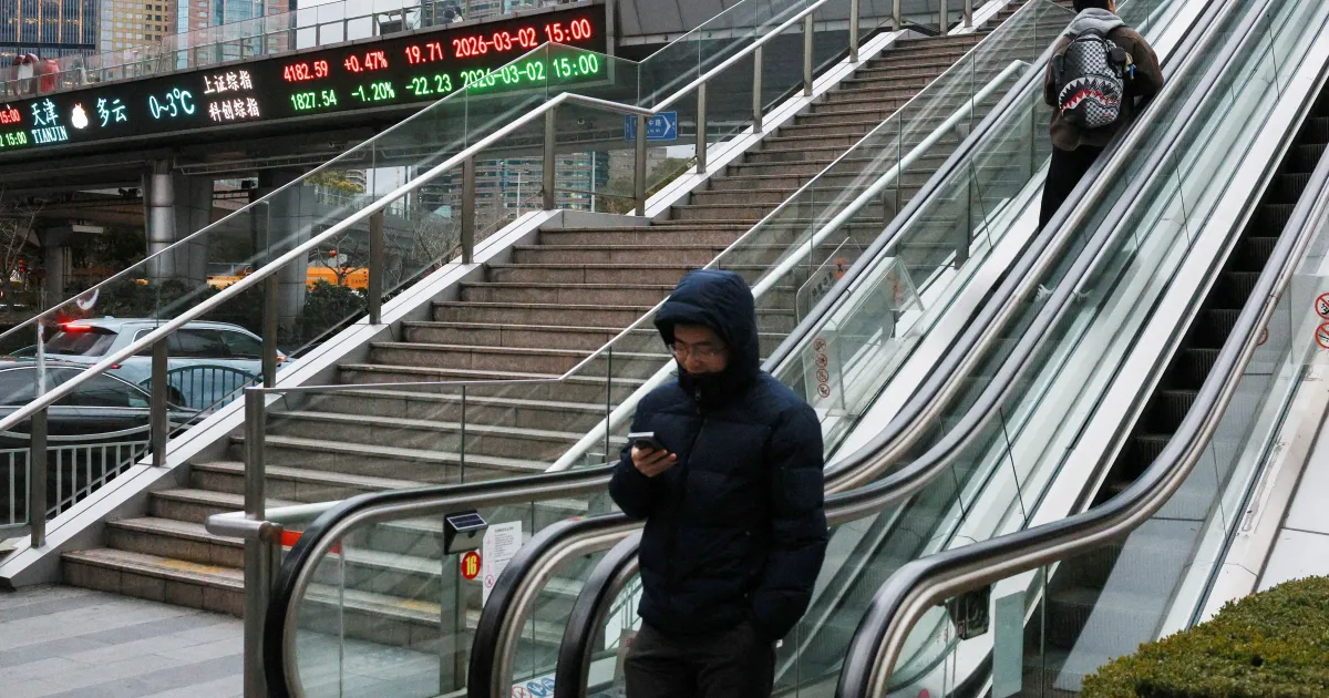 painel com indices de bolsas asiaticas em alta