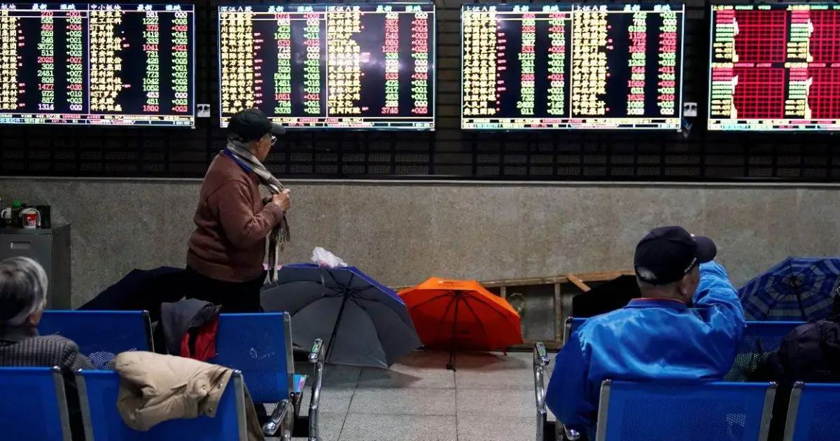 Painel com cotações e gráficos de bolsas