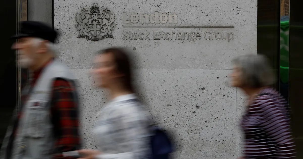 Painel de cotações em bolsa europeia