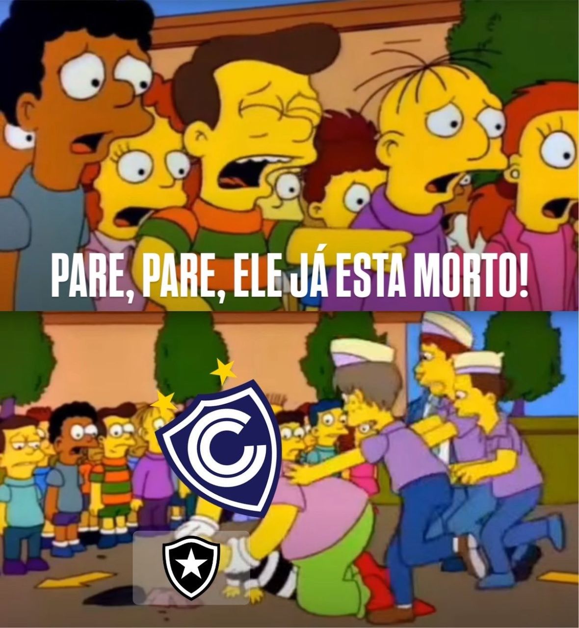 Meme sobre a goleada do Botafogo por 6 a 1