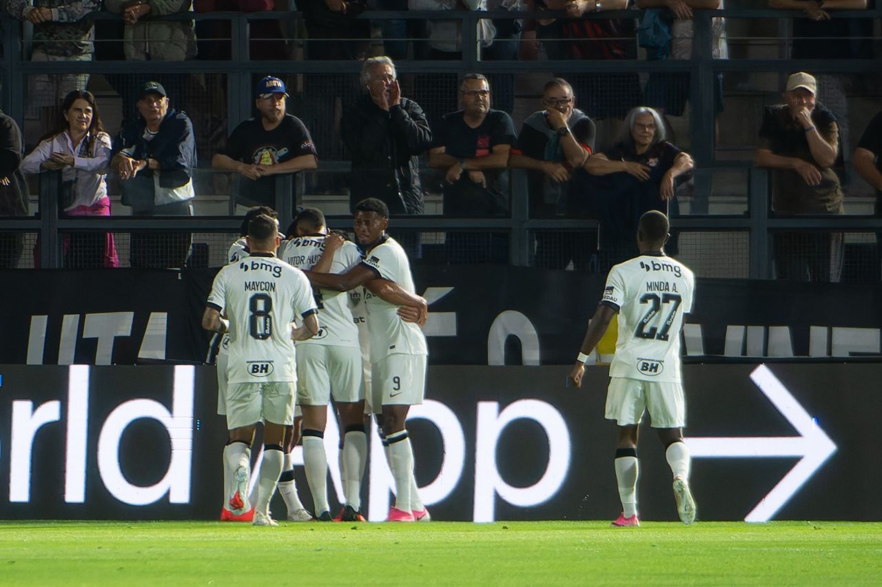 Tomás Cuello comemorando gol pelo Atlético-MG