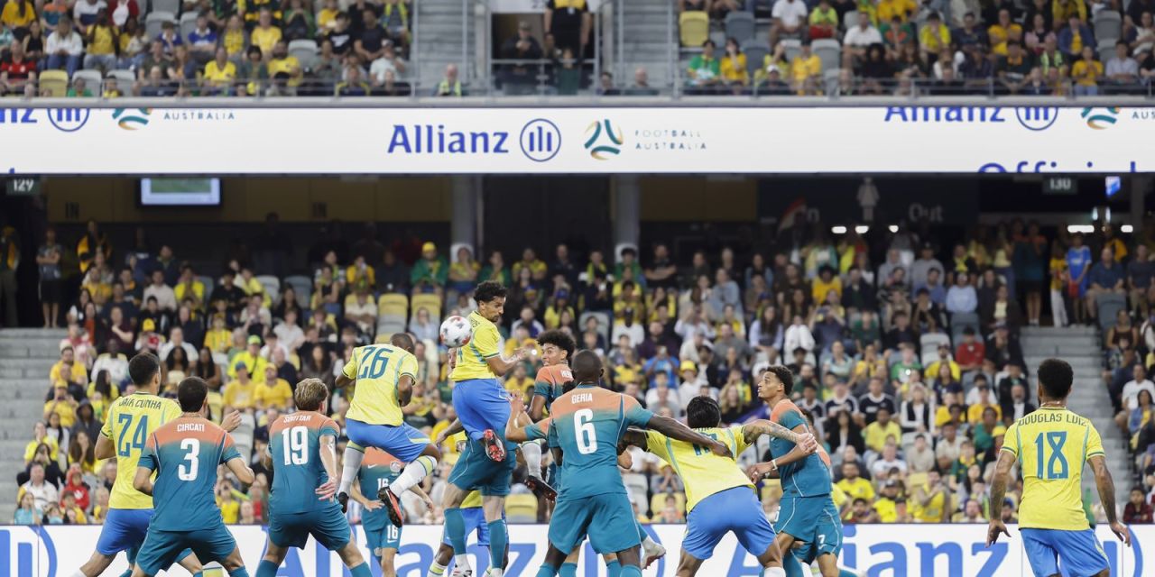 Treino da seleção brasileira antes do amistoso