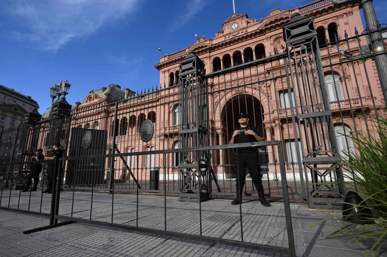 Avenida de Mayo em Buenos Aires vista aérea