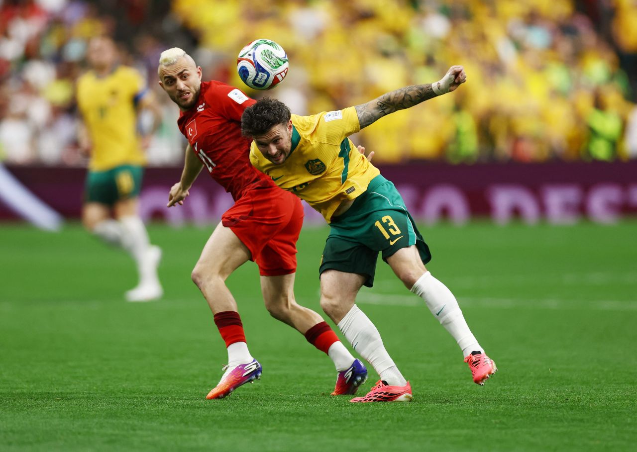 Partida entre Austrália e Turquia em campo