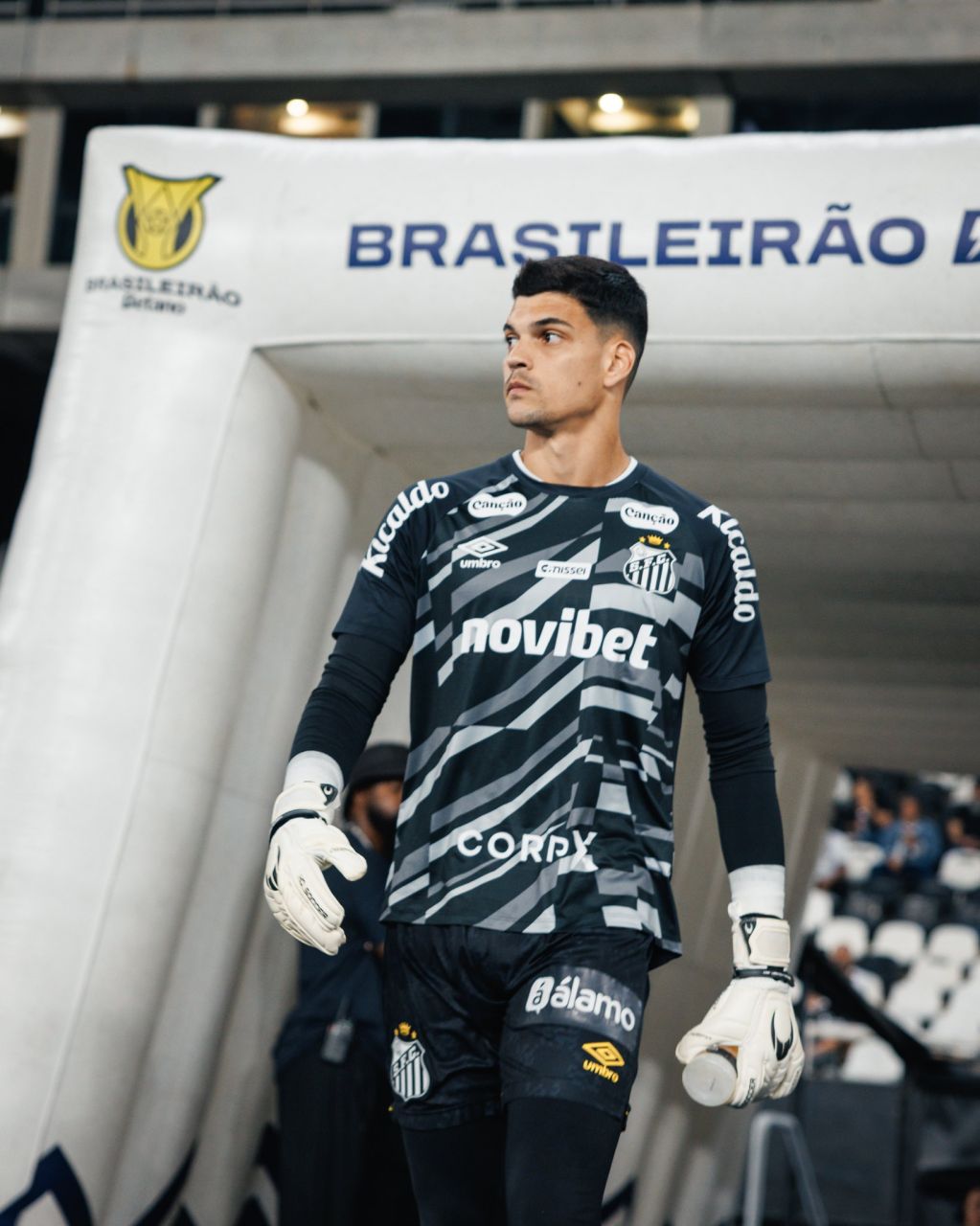 Gabriel Brazão antes da partida