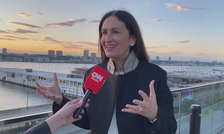 Athina Kanioura, executiva da PepsiCo, durante o Brazil Week em Nova York