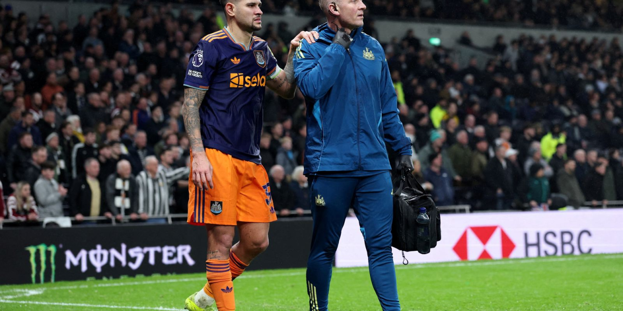 Bruno Guimarães treinando pelo Newcastle