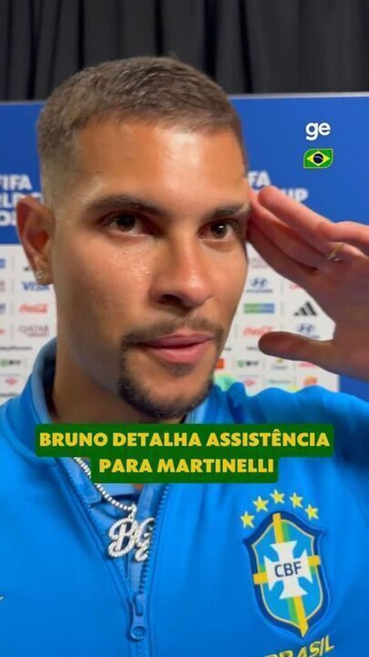 Bruno Guimarães em partida pela Seleção Brasileira
