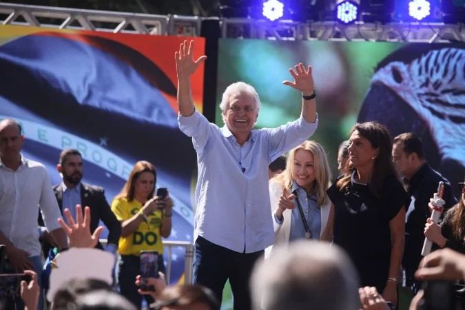 Ronaldo Caiado durante lançamento de campanha