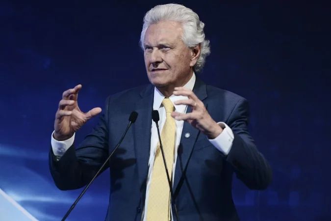 Ronaldo Caiado durante evento público