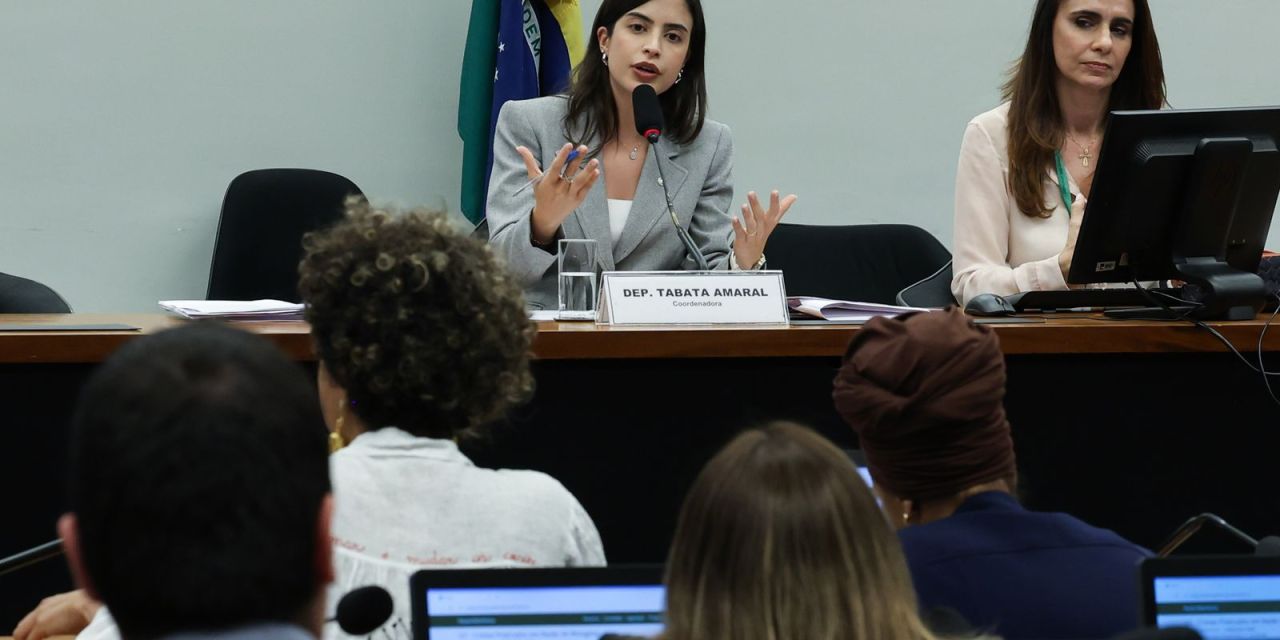 Deputada Tabata Amaral no plenário da Câmara
