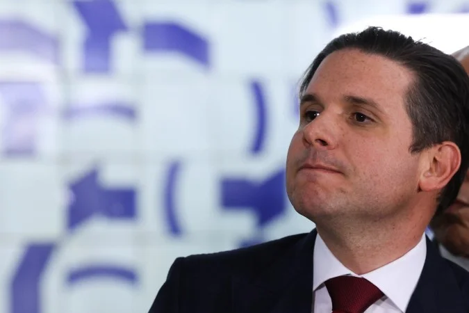 Hugo Motta durante coletiva