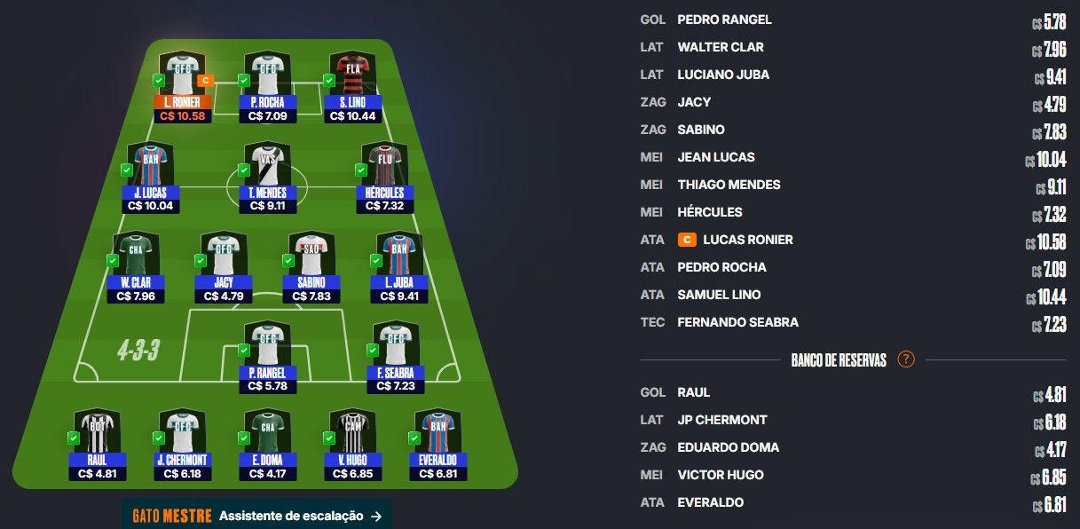 Pedro Rocha do Coritiba em ação