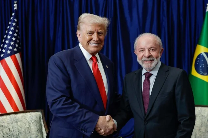 Lula e Trump em encontro oficial