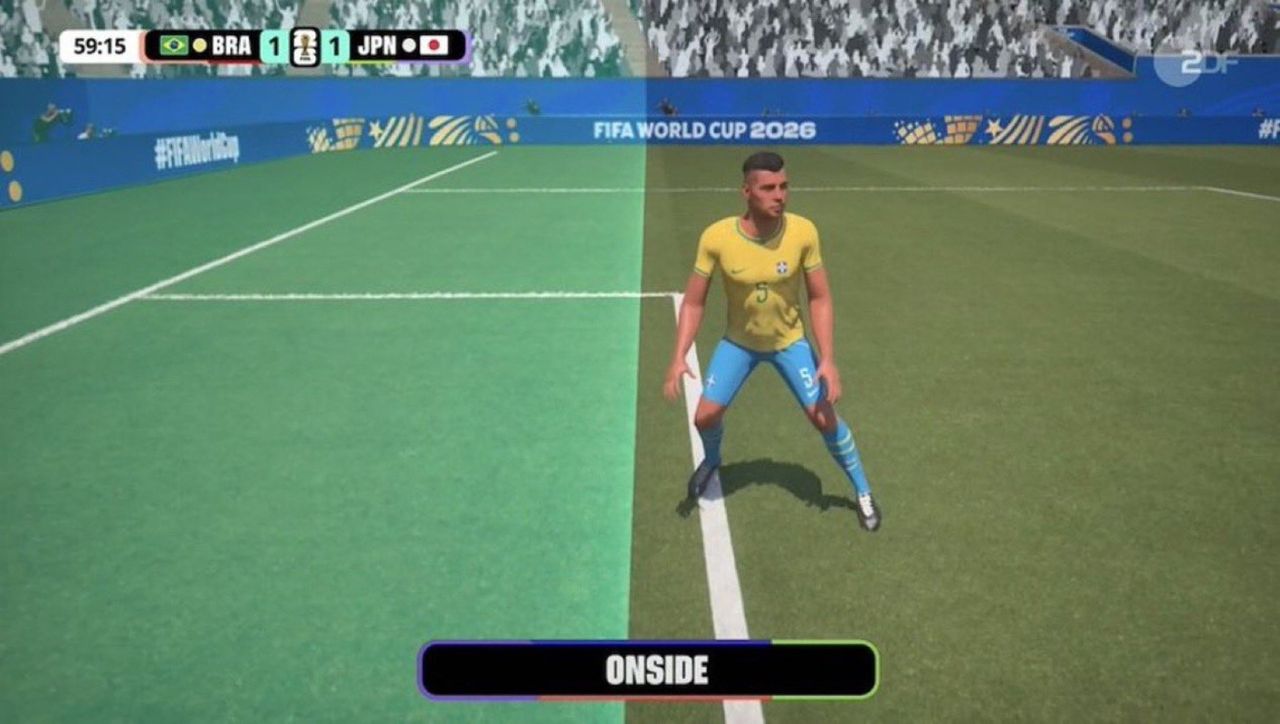 Imagem do VAR do lance do gol de Casemiro